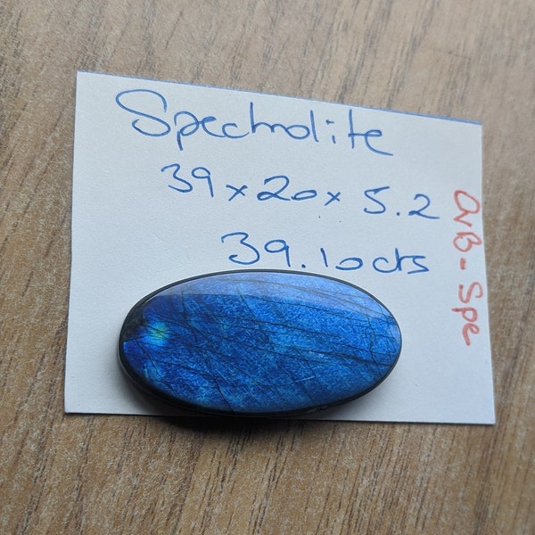 Spectrolite Large Domed Oval 39 carats/7.80g - 39x20x5.2mm - Gemstone Natural spectrolite stone Jewelry creation Minerals Crystals
