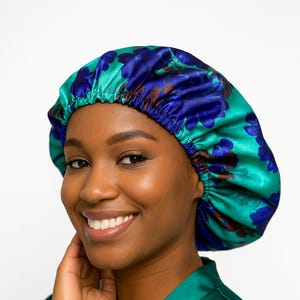 SILK hair bonnet, adjustable reversible bonnet, gift for wife,  frizz free, curly hair cap,silk head wrap, hair care,  hair protection, curl