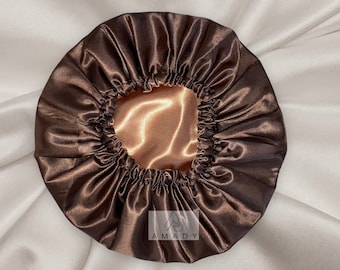 Reversible satin hair bonnet, adult hair bonnet, night cap, satin sleep cap, hair protection, women hair care, headscarf, valentine's day
