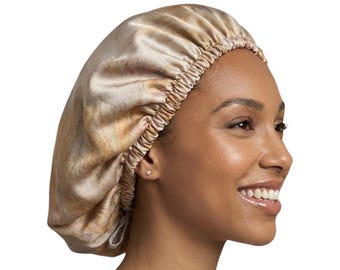 SILK hair bonnet, adjustable reversible bonnet, anti frizz hair care, curly hair cap,silk head wrap, hair care,  hair protection, 4c hair