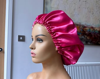 Reversible satin hair bonnet, adult hair bonnet, night cap, satin sleep cap, silky bonnet, hair protection, women hair care, headscarf, gift