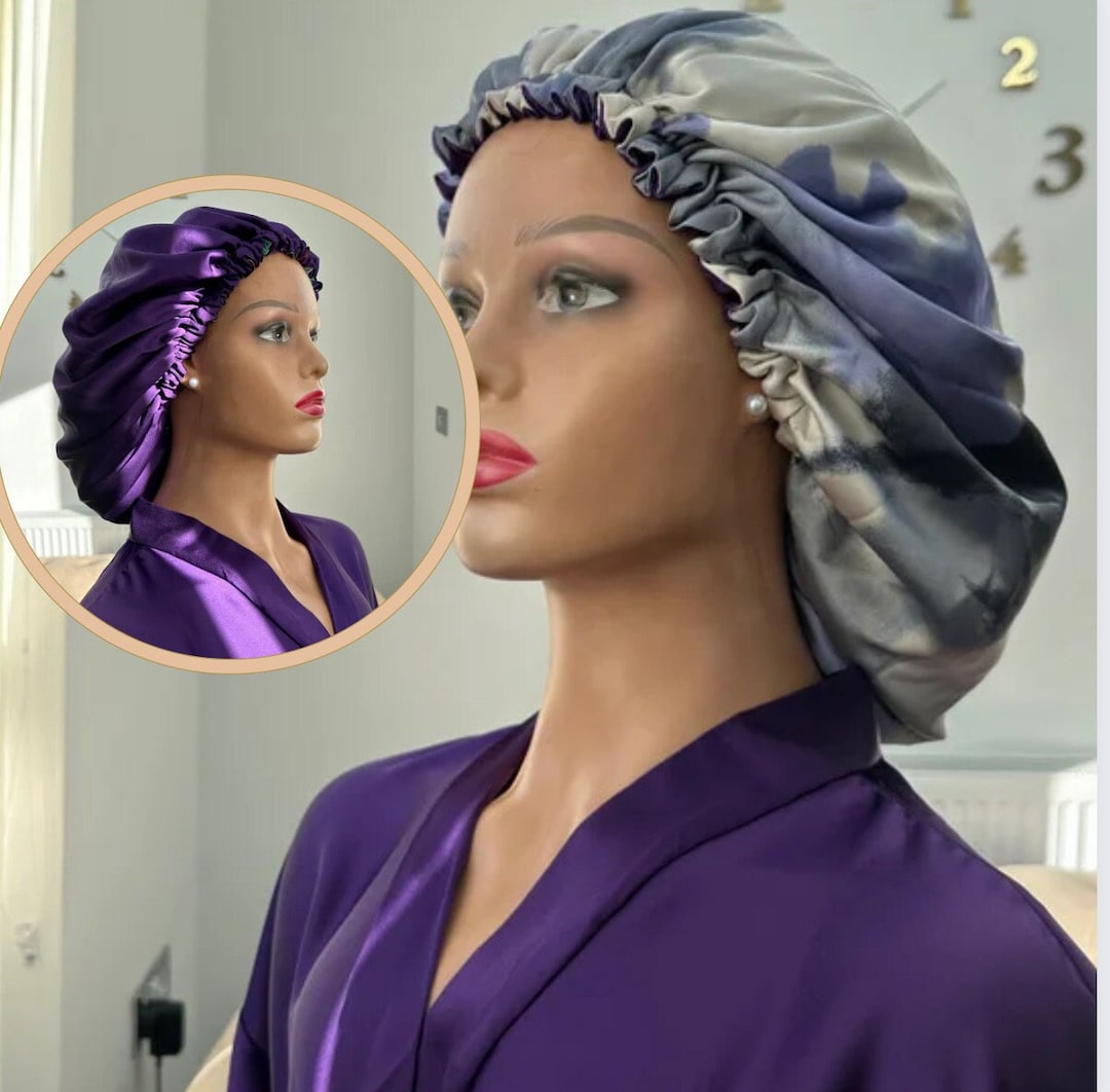SILK Hair Adjustable Curly Hair Silk Cap,silk Head Wrap