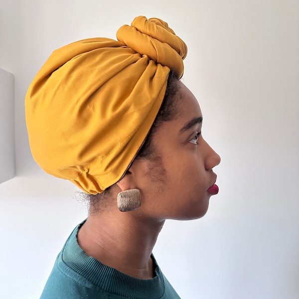 Turbante preatado con forro de satén, turbante, turbante instantáneo, turbante de moda, turbante automático, gorro de quimioterapia, regalo de quimioterapia, turbante de nudo, gorro para alopecia