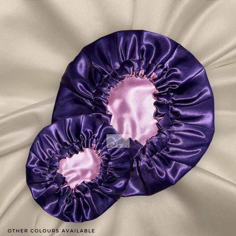 Deep Bonnets Mummy and Me Satin Hair Bonnet, Baby Hair Bonnet, Adult Hair Bonnet ...
