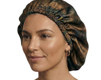SILK hair bonnet, adjustable reversible bonnet, anti  frizz cap, curly hair cap,silk head wrap, hair care,  hair protection, gift for her