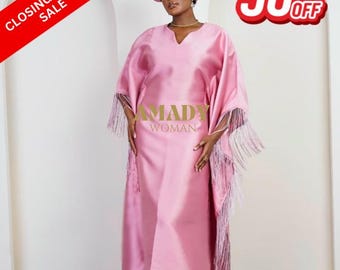 Pink Dress,African Bubu Dress, Bubu Gown,Mikado Gown,Bridesmaid Dress,Dress for Women,Nigerian Wedding Dress,Plus Size Dress