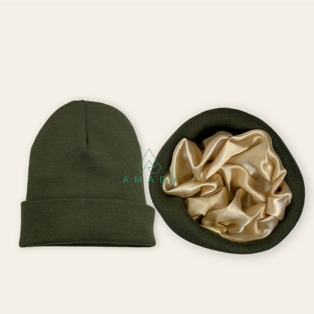 Satin Lined Beanie Hat Winter Hat With Satin Lining Chemo Etsy