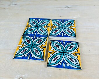 Colorful Tiles Decorative, Solid outdoor or indoor ceramic Tiles handcrafted, Remodeling Home Tiles with Mid century Modern Style