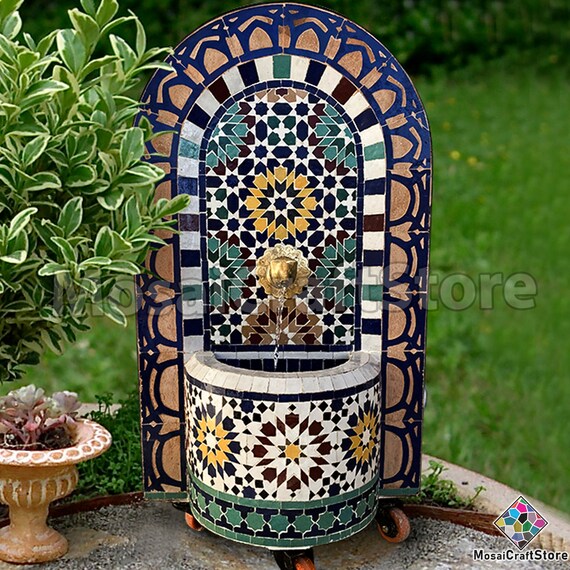 Handmade Mosaic Fountain for Outdoor and Garden Decor Etsy