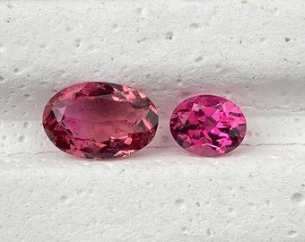 1,20 kt natuurlijke roze toermalijn | Natuurlijke ovaal gesneden toermalijn 7 x 5 mm | Perzikroze toermalijn en felroze onverwarmde stenen voor het maken van sieraden