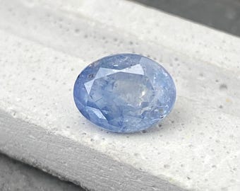 Hemelsblauwe natuurlijke Kasjmir-saffier 2,32 karaat gefacetteerde edelsteen Zeldzame Kasjmir-saffier 8 x 6 mm Ovale vorm | IGI-gecertificeerde onverwarmde losse saffier