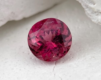 Natuurlijke toermalijn kleur toermalijn ronde edelsteen 7 x 7 mm natuurlijke toermalijn losse steen 1,54 karaat gefacetteerd ronde vorm toermalijn edelsteen