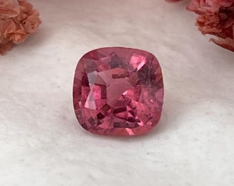 1 karaat roze toermalijn kussen geslepen edelsteen van 6 mm Natuurlijke roze toermalijn losse edelsteen