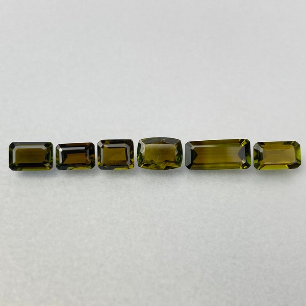 Natural Tourmaline Octagon 9x4mm  Natural dark brown faceted tourmaline 4.12 cts Wholesale price lot tourmaline emerald cut Loose tourmaline