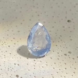 Unheated Kashmir Sapphire 7x5mm Pear faceted Gemstone Rare Kashmir Sapphire loose stone Pale Blue Natural Sapphire 0.68 cts Mined in kashmir