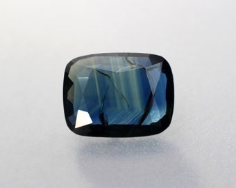 3,70 ct naturlig blå safir | 12 x 9 mm kudde ouppvärmd ädelsten | Certifierad Madagaskar-safirkudde | Lös sten för smyckestillverkning