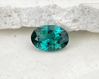 Natuurlijke indicoliet toermalijn 7 x 5 mm ovaal geslepen edelsteen blauwe indicoliet toermalijn
