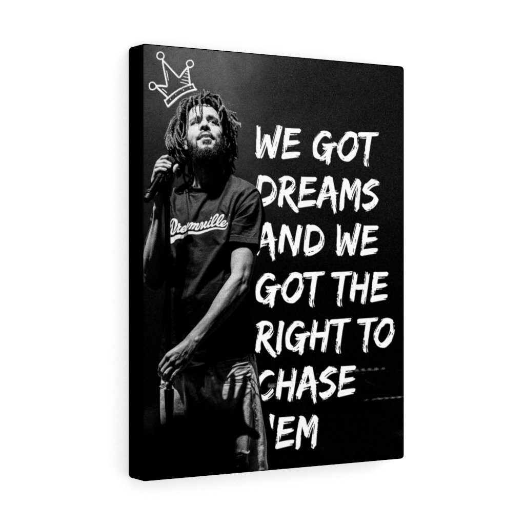 J. Cole Inspirational Quote Canvas Art Work Etsy