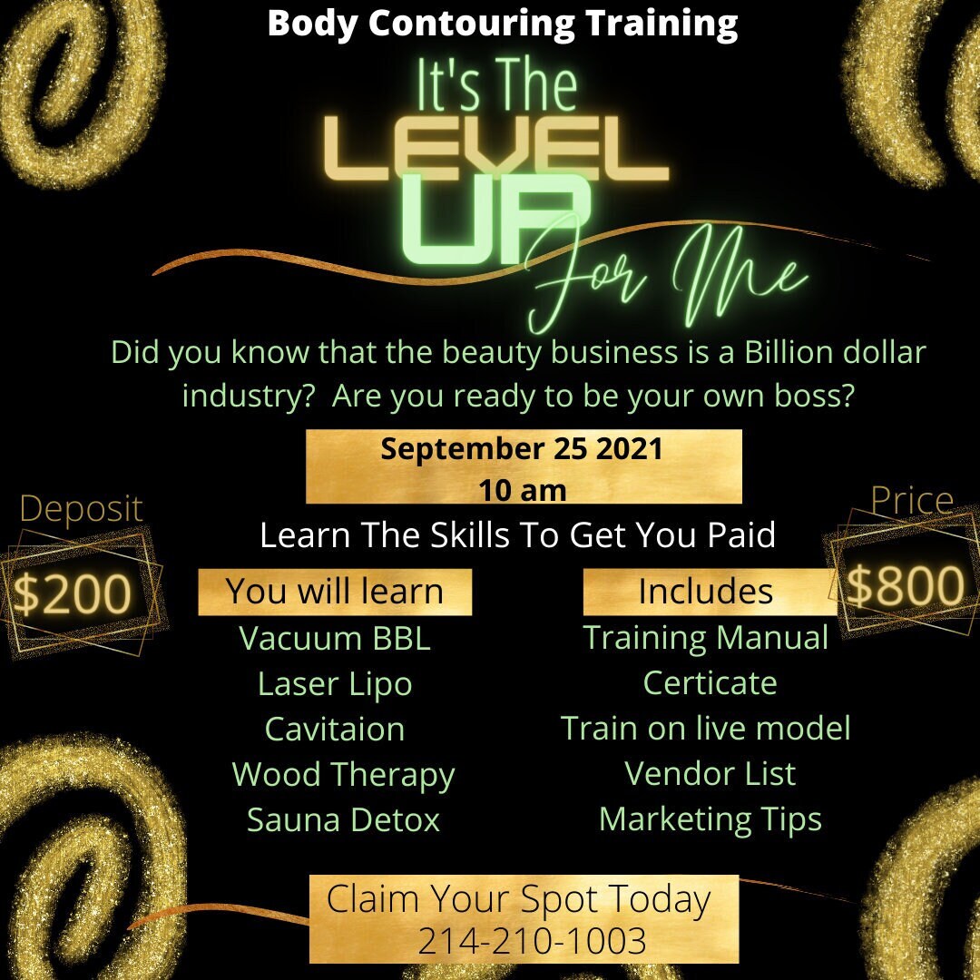 DIY Body Contouring Training Flyer Level Up Etsy