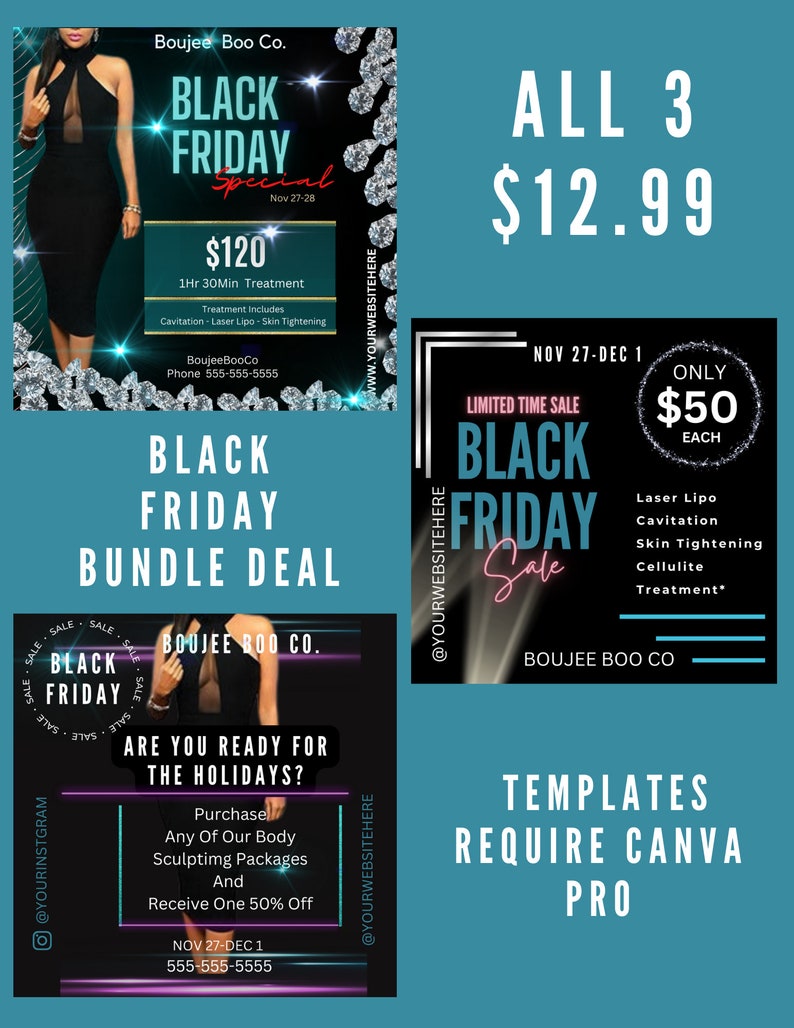 3 Canva Black Friday Template Etsy