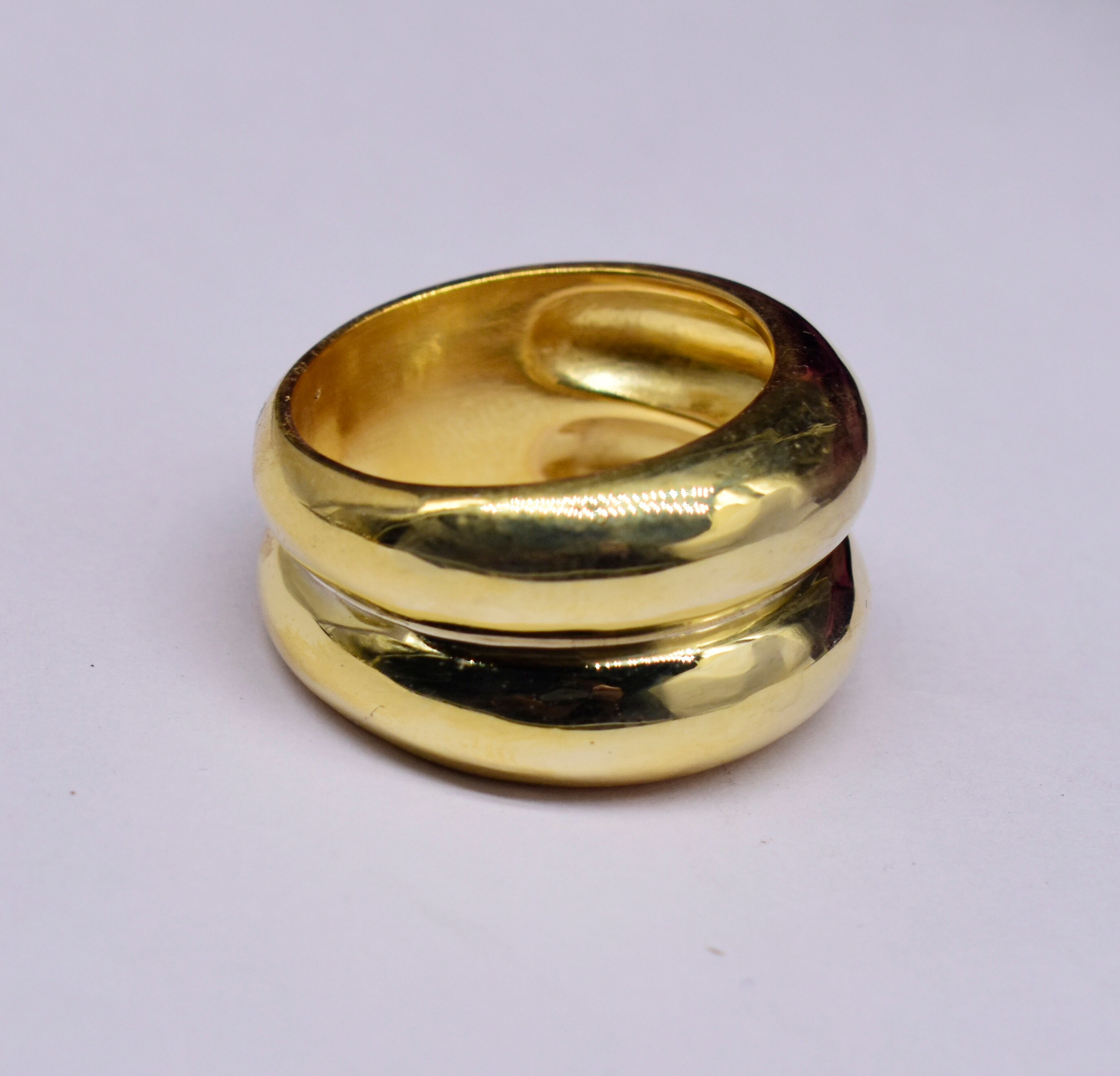 Statement Sterling Silver & 18k Yellow Gold Fill Band Rings Etsy Sweden