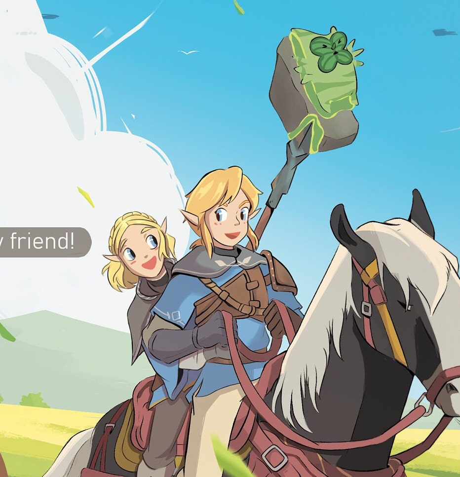 Chainsaw Man encontra Link em Zelda: Tears of the Kingdom Crossover Fan Art