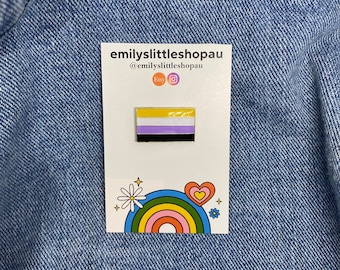 Non- Binary Flag Pin