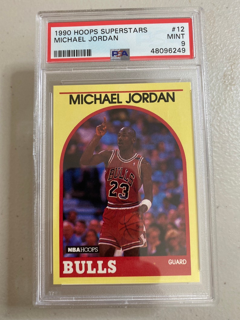 1990 Hoops Superstars #12 cheapest Michael Jordan Yellow Border PSA 9 MINT