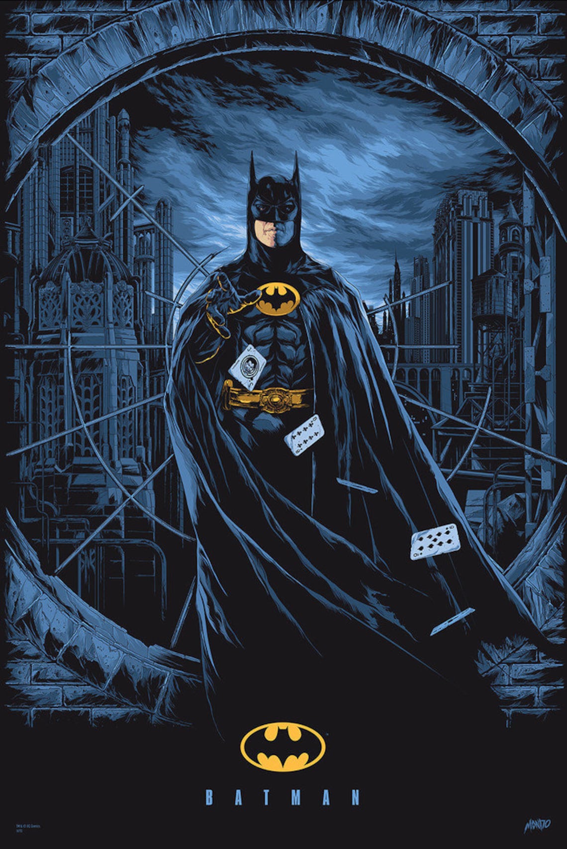 1989 Batman Movie Poster Print Michael Keaton DC Etsy