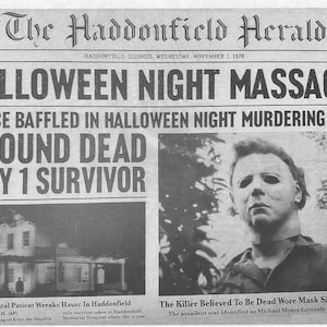 1978 Halloween Haddonfield Herald Halloween Night Massacre > Michael Myers