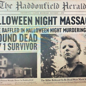 1978 Halloween Haddonfield Herald Halloween Night Massacre > Michael Myers image 2