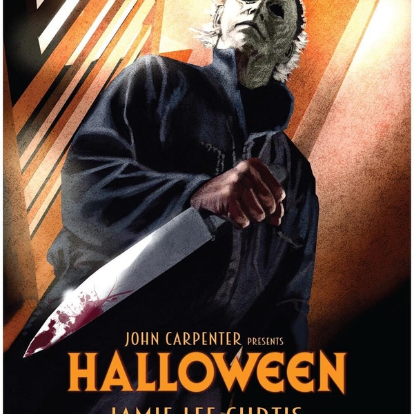 1978 Halloween Movie Poster Print > Michael Myers > Laurie Strode