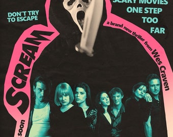 1996 Scream Movie Poster Print > Sidney Prescott > Dewey > Woodsboro