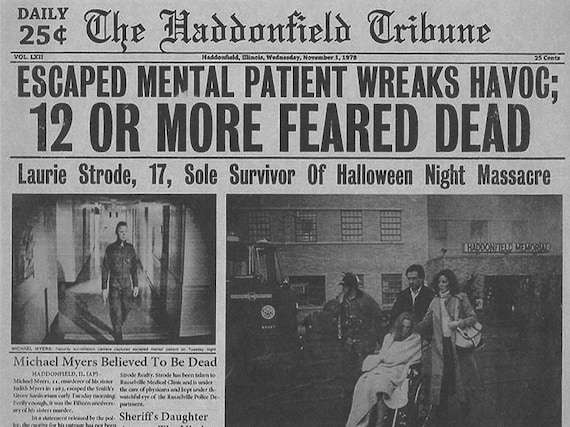 1978 Halloween Haddonfield Herald Halloween Night Massacre > Michael Myers