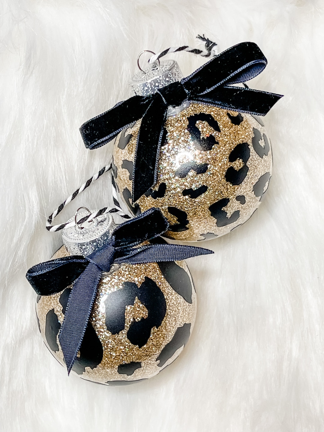 Leopard Glitter Bulb Christmas Ornaments 2.5 Diameter - Etsy