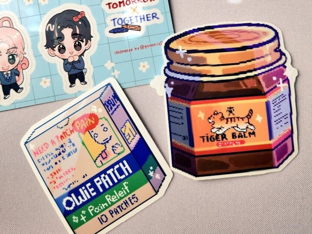 Pixel Art Home Medicines Tiger Balm Salonpas Pain Relief Patch - Etsy