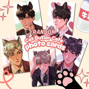 Cat Butler Photocards Love Otome Deepspace Zayne Rafayel Caleb Sylus Xavier