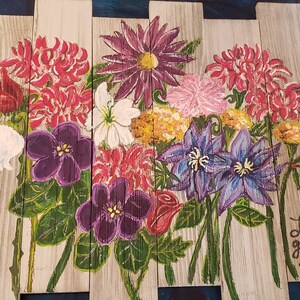 Unique Hand-painting of birth month Flowers- can be personalized for your family birth months