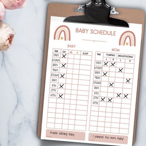 Baby Schedule | Feeding Schedule | Feeding Tracker | Baby Log | Pumping Log | Breastfeeding Log | Baby Chart