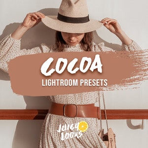 5 Cocoa Lightroom Presets, Mobile & Desktop, Photoshop, Blogger, Instagram, Clean, Warm, Soft Tones, Instagram Filters