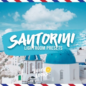 7 Santorini Lightroom Presets, Lightroom Mobile & Desktop, Filters, Travel, Blogger, Globetrotter, Vacation, Photography