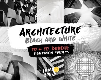 10 gotowych ustawień architektury Lightroom, czarno-białe, urządzenia mobilne i stacjonarne, nakładka Lightroom, pakiet filtrów Fotografia nieruchomości