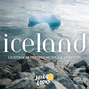 7 Iceland Lightroom Presets, Mobile & Desktop, Bundle, Filters, Landscape, Travel Photography, Roamers, Outdoor Preset, Earthy Tones, Nordic