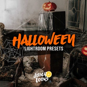 7 Halloween Lightroom-voorinstellingen, Lightroom Mobile en desktop, filters, pompoen, kostuum, fotografie