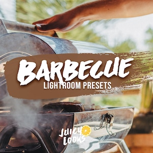 7 Barbecue BBQ Lightroom Presets, Mobile & Desktop, Lightroom Overlay, Filters, Bundle, Grilling, Food Photography