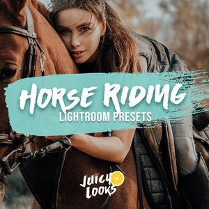7 Horse Riding Lightroom Presets, Lightroom Mobile and Desktop, Lightroom Overlay, Filter, Pack, Stallion, Horse Photography