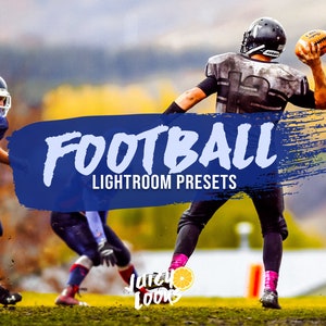 7 Football Lightroom Presets, Lightroom Mobile & Desktop, Bundle, Filters, Overlay for Sports Photography, Digital Download