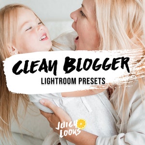 5 Clean Blogger Lightroom Presets, Mobile & Desktop, Photoshop, Crisp