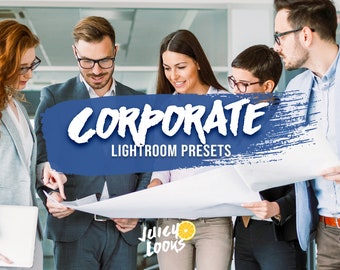 7 Corporate Lightroom Presets, Lightroom Mobile & Desktop, Overlay, Photoshop, Filters, Business Photography, Clean Preset