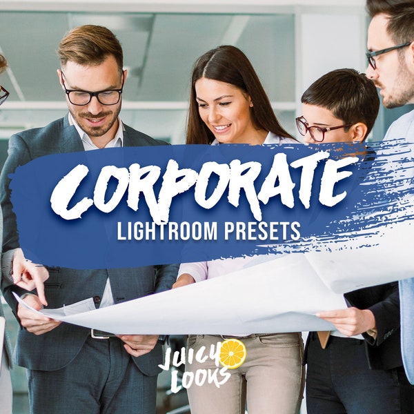 7 Corporate Lightroom Presets, Lightroom Mobile & Desktop, Overlay, Photoshop, Filters, Business Photography, Clean Preset